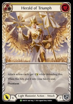 Herald of Triumph (Yellow) (Extended Art) [FAB159] (FAB Promos) Rainbow Foil