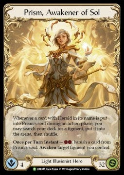 Prism, Awakener of Sol [HER086] (Hero Promos) Cold Foil