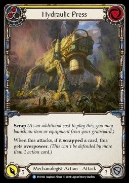 Hydraulic Press (Yellow) [EVO103] (Bright Lights) Rainbow Foil