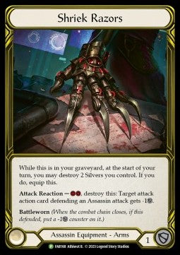 Shriek Razors [FAB168] (FAB Promos) Gold Cold Foil