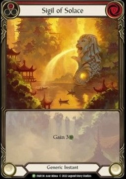 Sigil of Solace (Red) (Extended Art) [FAB136] (FAB Promos) Rainbow Foil