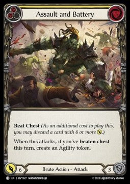 Assault and Battery (Yellow) [HVY027] (Heavy Hitters) Rainbow Foil
