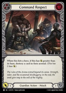 Command Respect (Yellow) [HVY072] (Heavy Hitters) Rainbow Foil