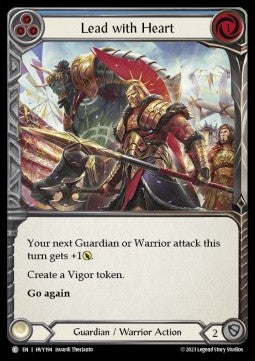 Lead With Heart (Blue) [HVY194] (Heavy Hitters) Rainbow Foil