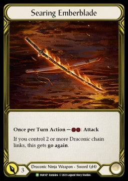 Searing Emberblade [FAB147] (FAB Promos) Gold Cold Foil