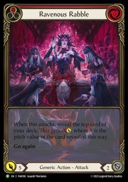 Ravenous Rabble (Red) (Extended Art) [FAB190] (FAB Promos) Rainbow Foil
