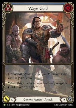Wage Gold (Blue) (Extended Art) [FAB198] (FAB Promos) Rainbow Foil