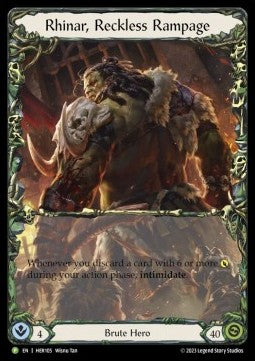 Rhinar, Reckless Rampage (Alternate Art) [HER105] (Hero Promos) Rainbow Foil