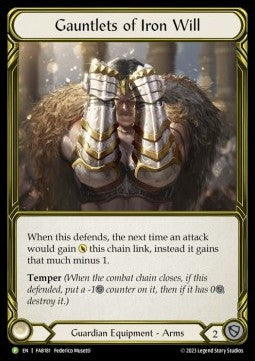 Gauntlets of Iron Will [FAB181] (FAB Promos) Gold Cold Foil