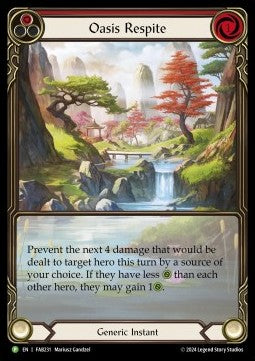 Oasis Respite (Red) (Extended Art) [FAB231] (FAB Promos) Cold Foil