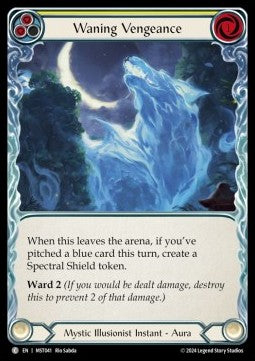 Waning Vengeance (Yellow) [MST041] (Part the Mistveil) Rainbow Foil