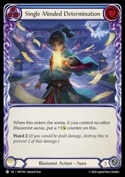 Single Minded Determination (Blue) [MST148] (Part the Mistveil) Rainbow Foil