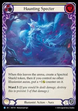 Haunting Specter (Yellow) [MST141] (Part the Mistveil) Rainbow Foil