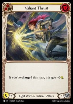 Valiant Thrust (Yellow) [ASB024] (Armory Deck: Boltyn) Regular