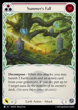 Summer's Fall (Red) [ROS039] (Rosetta) Rainbow Foil