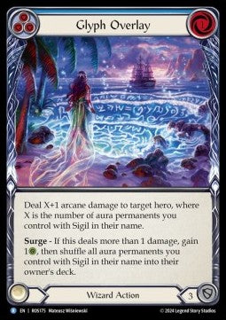 Glyph Overlay (Blue) [ROS175] (Rosetta) Rainbow Foil