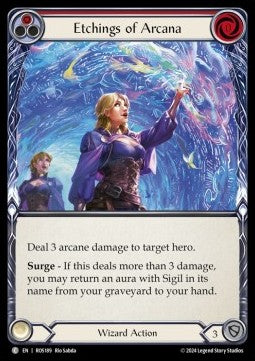 Etchings of Arcana (Red) [ROS189] (Rosetta) Rainbow Foil