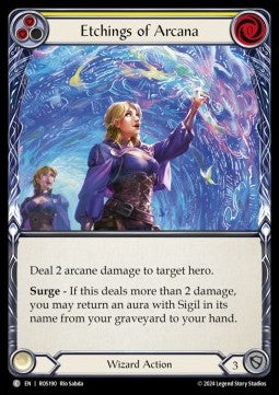 Etchings of Arcana (Yellow) [ROS190] (Rosetta) Rainbow Foil