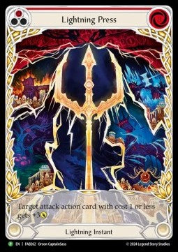 Lightning Press (Red) (Extended Art) [FAB262] (FAB Promos) Rainbow Foil