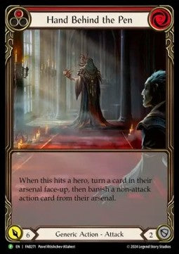 Hand Behind the Pen (Extended Art) [FAB271] (FAB Promos) Rainbow Foil