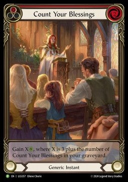 Count Your Blessings (Red) (Extended Art) [LGS357] (LGS Promos) Rainbow Foil