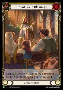 Count Your Blessings (Yellow) (Extended Art) [LGS358] (LGS Promos) Rainbow Foil