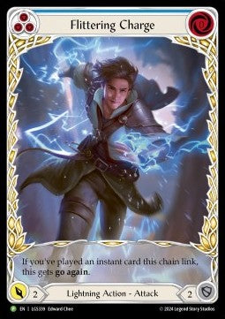 Flittering Charge (Blue) (Extended Art) [LGS339] (LGS Promos) Rainbow Foil