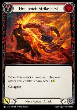 Fire Tenet: Strike First (Red) [HNT083] (The Hunted) Regular