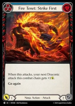 Fire Tenet: Strike First (Blue) [HNT085] (The Hunted) Rainbow Foil