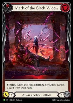 Mark of the Black Widow (Red) (Extended Art) [FAB021] (FAB Promos) Rainbow Foil