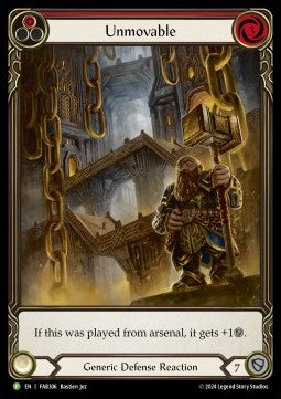 Unmovable (Red) (Extended Art) [FAB306] (FAB Promos) Rainbow Foil