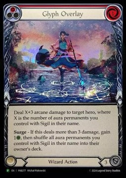Glyph Overlay (Red) (Alternate Art) [FAB277] (FAB Promos) Rainbow Foil