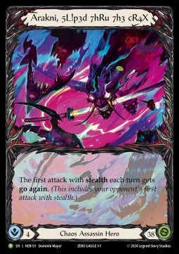 Arakni, Slipped Through The Cracks [HER131] (Hero Promos) Rainbow Foil
