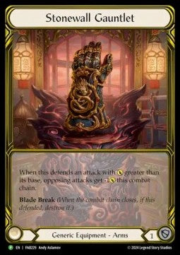 Stonewall Gauntlet [FAB229] (FAB Promos) Gold Cold Foil