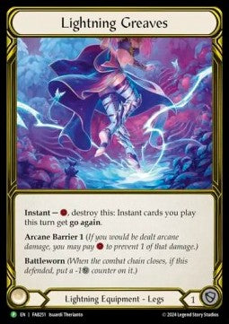 Lightning Greaves [FAB251] (FAB Promos) Gold Cold Foil