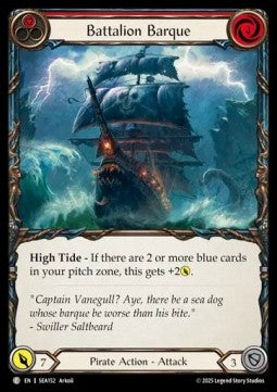 Battalion Barque (Red) [SEA152] (High Seas) Rainbow Foil