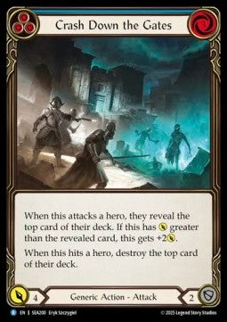 Crash Down the Gates (Blue) [SEA200] (High Seas) Rainbow Foil