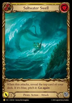 Saltwater Swell (Yellow) (Extended Art) [SEA142] (High Seas) Cold Foil