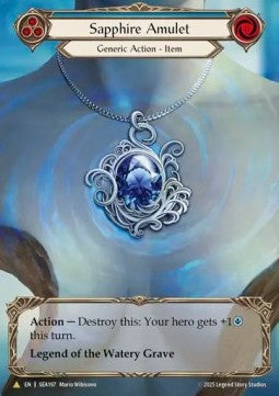 Sapphire Amulet (Marvel) [SEA197] (High Seas) Cold Foil