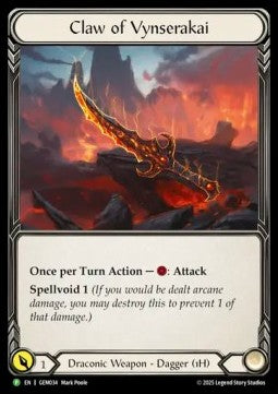 Claw of Vynserakai [GEM034] (GEM Pack Promos) Cold Foil
