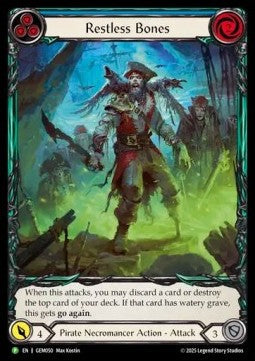 Restless Bones (Blue) (Extended Art) [GEM050] (GEM Pack Promos) Rainbow Foil
