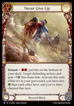 Never Give Up [SUP026] (Super Slam) Rainbow Foil