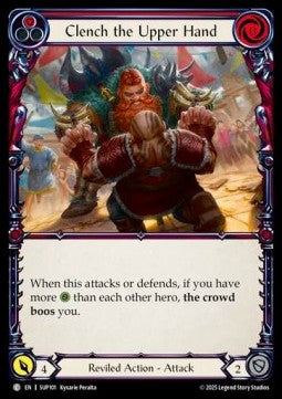 Clench the Upper Hand (Red) [SUP101] (Super Slam) Rainbow Foil