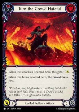 Turn the Crowd Hateful (Red) [SUP114] (Super Slam) Regular
