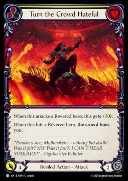 Turn the Crowd Hateful (Yellow) [SUP115] (Super Slam) Rainbow Foil