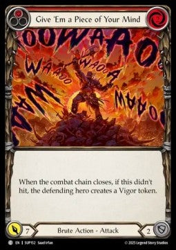 Give 'Em a Piece of Your Mind (Red) [SUP152] (Super Slam) Rainbow Foil