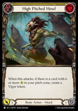 High Pitched Howl (Yellow) [SUP156] (Super Slam) Rainbow Foil