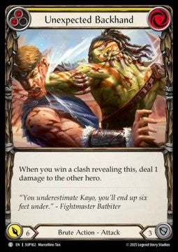 Unexpected Backhand (Yellow) [SUP162] (Super Slam) Rainbow Foil