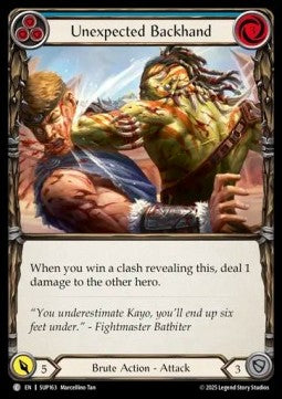 Unexpected Backhand (Blue) [SUP163] (Super Slam) Rainbow Foil