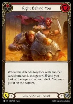 Right Behind You (Red) [SUP233] (Super Slam) Rainbow Foil